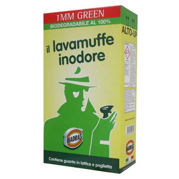 Lavamuffe inodore biodegradabile al 100% 1MM Green di Madras